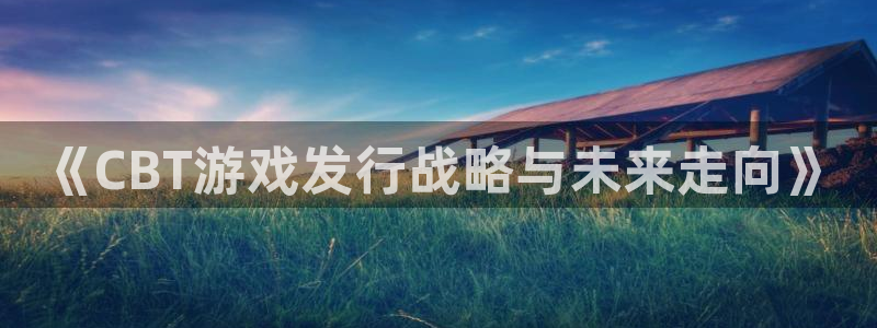 新宝GG官网注册平台合法吗?：《CBT游戏发行战略与未来走向》